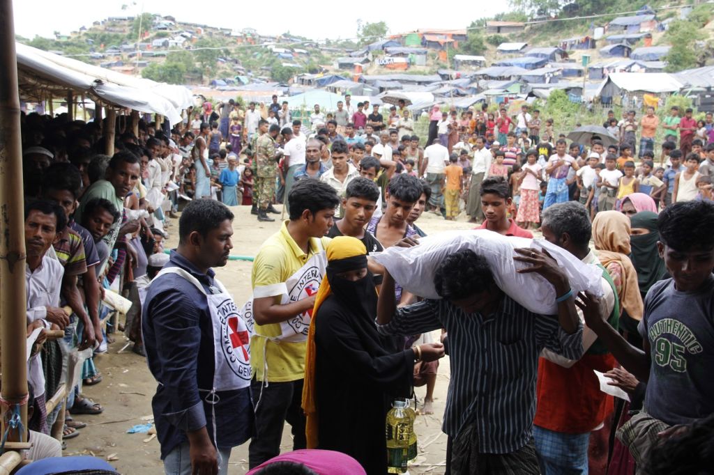 バングラデシュの避難民キャンプ