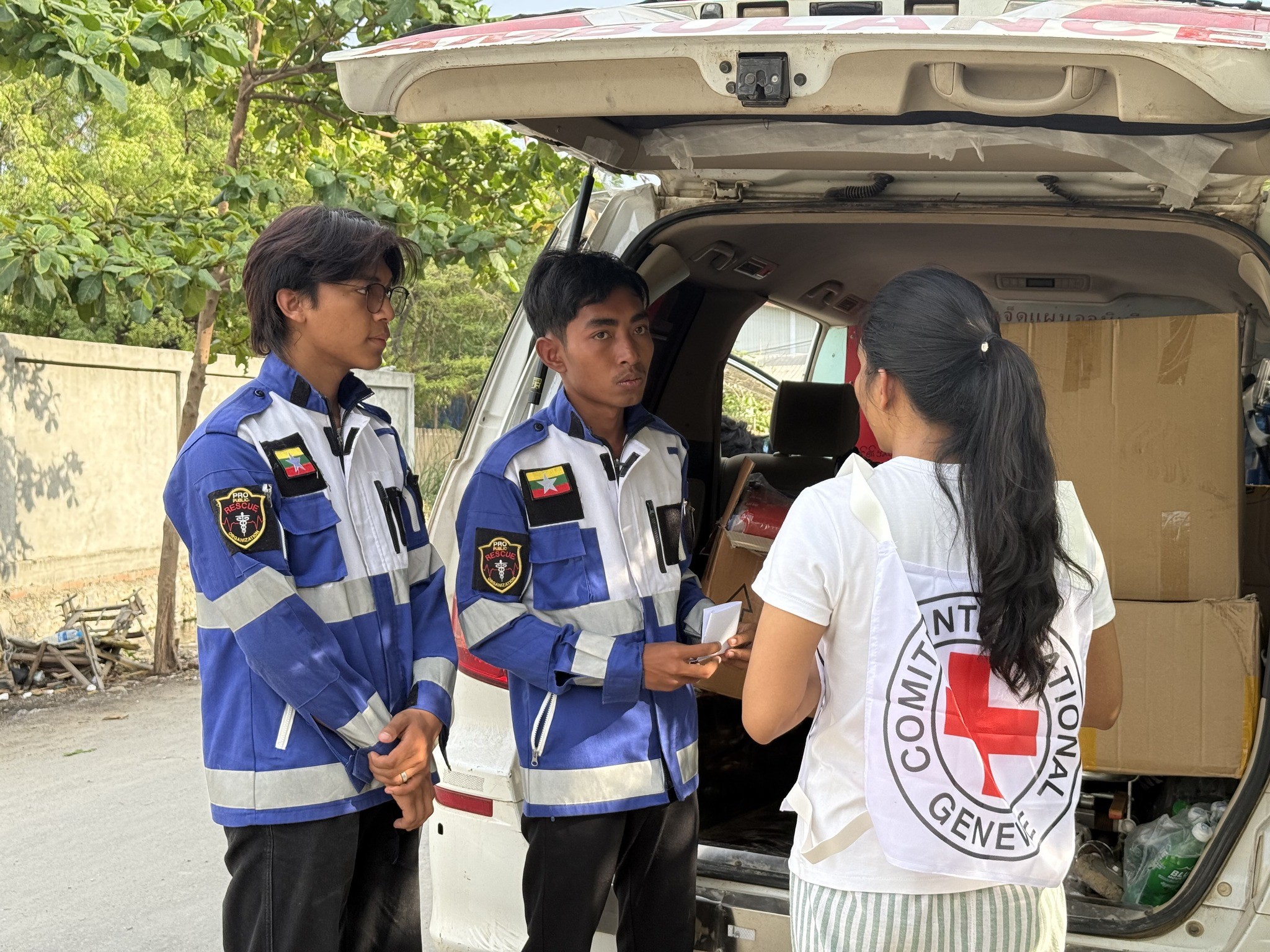 Earthquake response in Myanmar
