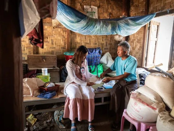 Earthquake response in Myanmar