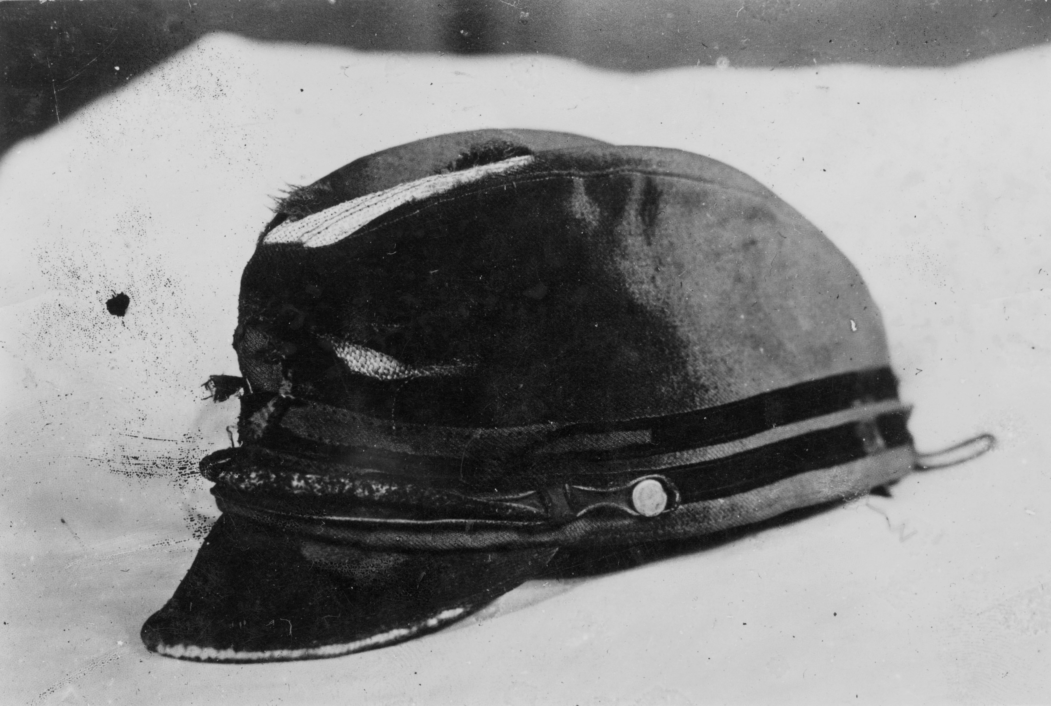 an old cap from Hiroshima after the nuclear bombing in 1945